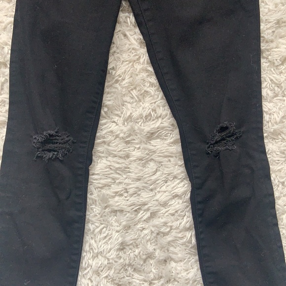 Abercrombie Black Distressed Super Skinny Jeans - Picture 2 of 6